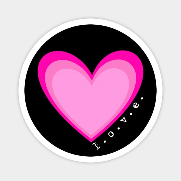 Love Pink Hearts Magnet by Amy Designs Co.